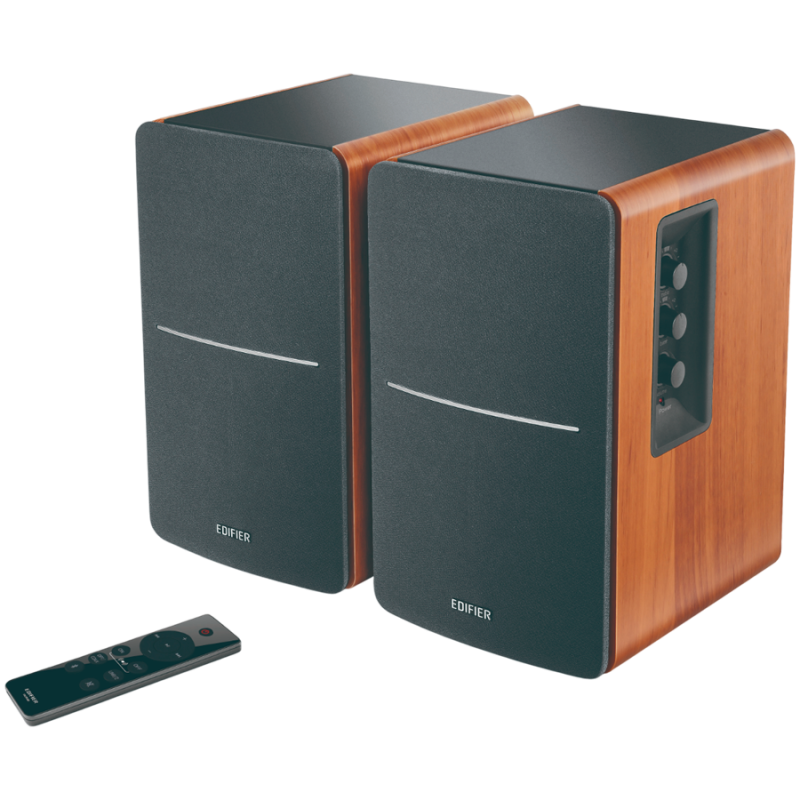 Ηχεία Edifier R1280DBs BR 2.0, 42W RMS, Bluetooth V5.1, 2 RCA, Ενεργό crossover, Έξοδος για ενεργό subwoofer, Ρυθμιστής μπάσων και πρίμων, Καφέ