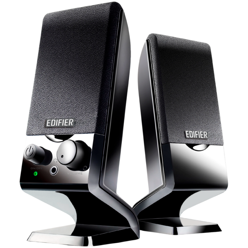 Ηχεία Edifier M1250 2.0, 1.2W RMS, USB, AUX, Επίπεδη οθόνη, Συμπαγής σχεδιασμός, Μαγνητική στήριξη, Μαύρο