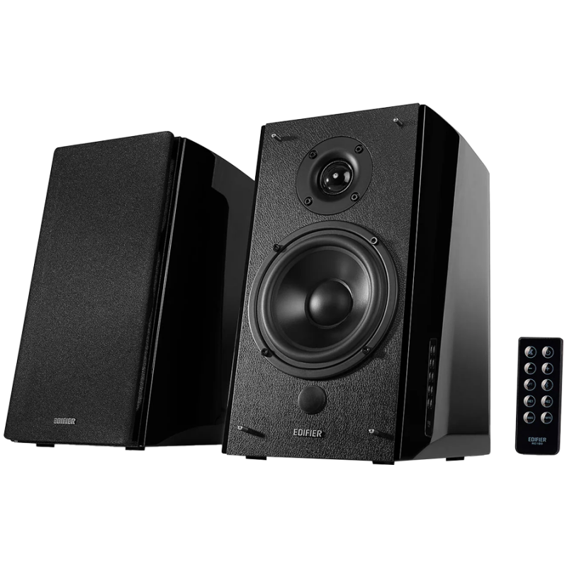 Ηχεία Edifier R2000DB BL 2.0, 120W RMS, Bluetooth, 3,5mm προς RCA, DSP, ηχεία Eagle Eye, κλίση 10°C, τηλεχειριστήριο, σώμα MDF, μαύρο