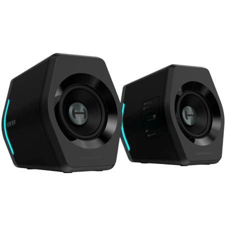 Γκάιμερ ηχεία Edifier G2000 2.0 BL, 16W RMS, BT V5.1, USB, AUX, RGB, Hi-Fi, 3 λειτουργίες, Μνήμη ρυθμίσεων, Μαύρο