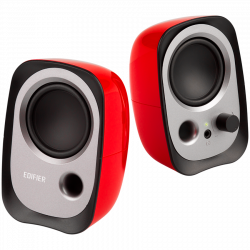 Ηχεία Edifier R12U RE 2.0, 4W RMS, USB, AUX, 20 KHz, ηχεία 2,25", Έλεγχος ήχου, Κόκκινο