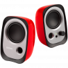 Ηχεία Edifier R12U RE 2.0, 4W RMS, USB, AUX, 20 KHz, ηχεία 2,25", Έλεγχος ήχου, Κόκκινο