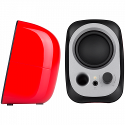 Ηχεία Edifier R12U RE 2.0, 4W RMS, USB, AUX, 20 KHz, ηχεία 2,25", Έλεγχος ήχου, Κόκκινο