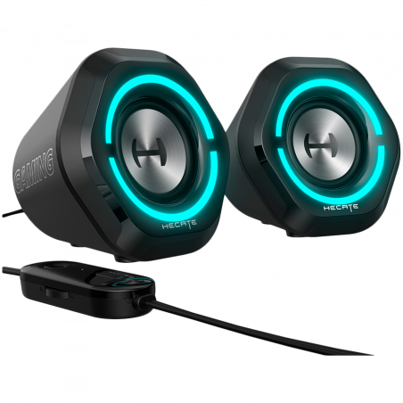 Ηχεία Edifier G1000, 10W, 2x2,5" ηχεία, Bluetooth 5.3, RGB φωτισμός, Μαύρο