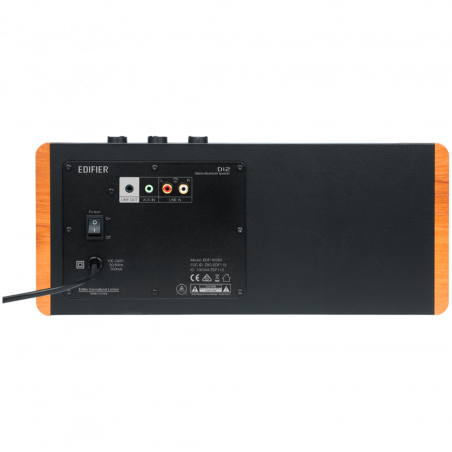 Ηχείο Edifier D12, 70W, Bluetooth 5.0, RCA, AUX, Line-Out, USB-C, Καφέ