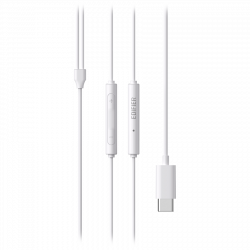 Ακουστικά Edifier P180, 14 mm, ενσύρματα, Hi-Res Audio, ενσωματωμένο μικρόφωνο, USB-C, λευκό