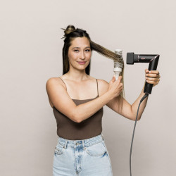 Στεγνωτήρας μαλλιών 3 σε 1 Shark FlexStyle HD424EU, 1400 W, 3 ταχύτητες και θερμοκρασίες, Coanda, Προστασία από θερμική φθορά, Μαύρο