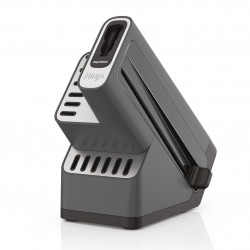 Σετ μαχαιριών κουζίνας με ακονιστήρι Ninja K32014EUUK, 6 τεμαχίων, StaySharp, Εργονομικός σχεδιασμός, Ασημί/μαύρο