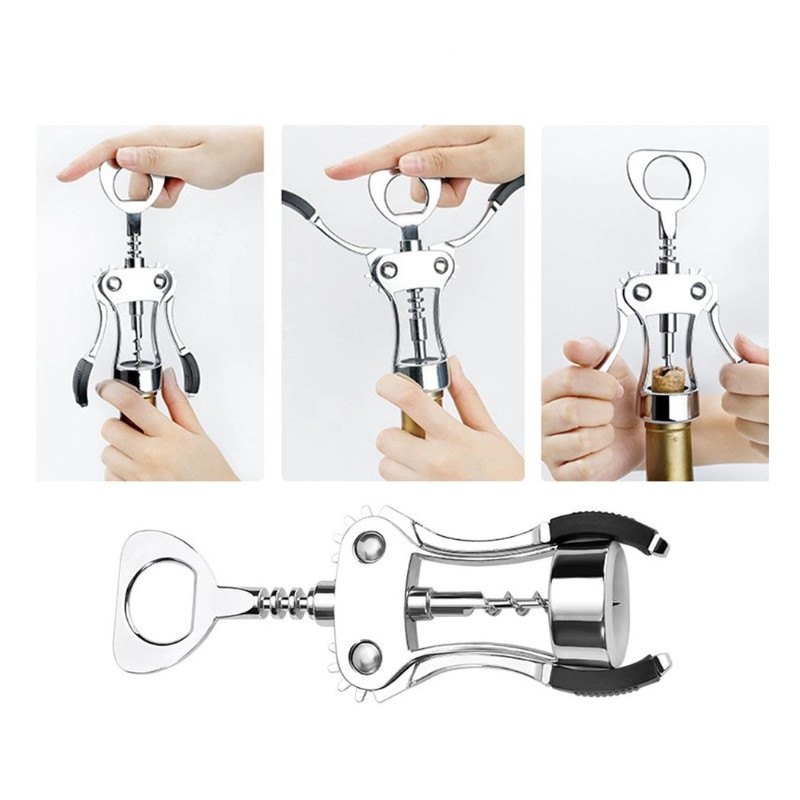 Τιρμπουσόν Bohmann BH 7710, 23,5 cm, Ανοιχτήρι, Μοχλός, Ασημί