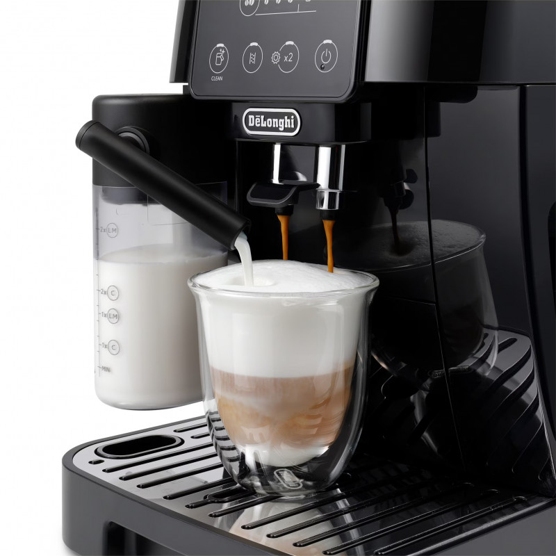 Μηχανή εσπρέσο Delonghi Magnifica START ECAM220.60.B, 1450W, 15 bar, 1,8 l, 4 προγράμματα, 13 επίπεδα άλεσης, LatteCrema Hot, Επιλογή για καφέ σε κόκκους, Μαύρο