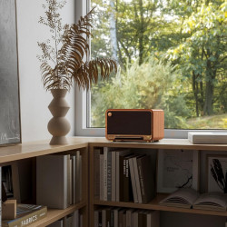 Ηχείο Edifier D32 BR, 60W, 11 ώρες, Hi-Res Audio/Wireless, Bluetooth 5.3, Wi-Fi, Apple Airplay2, DRC, DSP,  Ξύλινο περίβλημα, Καφέ