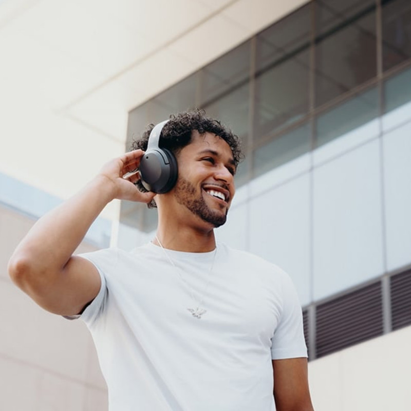 Ασύρματα ακουστικά Edifier W820NB Plus V25 Gray, 40 mm, 80 ώρες, A.I, Δυναμικοί οδηγούς με επίστρωση τιτανίου, Bluetooth V6.1, ANC, Hi-Res, Σκούρο γκρι