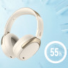 Ασύρματα ακουστικά Edifier WH950NB Ivory, 40 mm, 55 ώρες, Δυναμικοί οδηγούς με επίστρωση τιτανίου, 3 λειτουργίες, Χρονόμετρο, Bluetooth V5.3, ANC, ENC, Hi-Res, Μπεζ