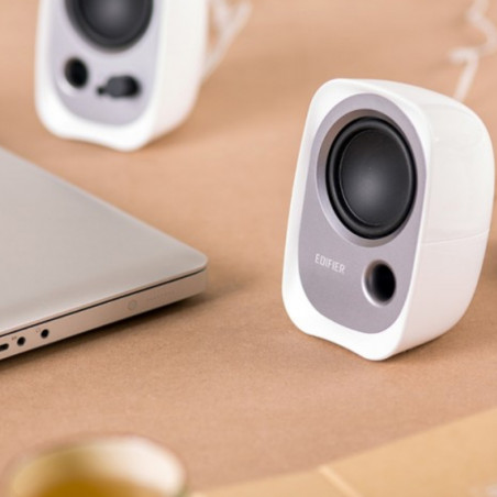 Ηχεία Edifier R12U WH 2.0, 4W RMS, USB, AUX, 20 KHz, ηχεία 2,25", Έλεγχος ήχου, Λευκό