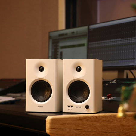 Ηχεία Edifier MR4 WH, 42W RMS, RCA, AUX, TRS, Υψηλής και χαμηλής συχνότητας ηχεία 1"/4", 2 λειτουργίες, Λευκό
