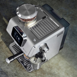 Εσπρέσο μηχανή DeLonghi EC9455.M La Specialista Touch, 1450W, 19 bar, 1,7 l, 4 ταχύτητες, 5 επίπεδα αφρού, 15 βαθμοί άλεσης, Κρύο εκχύλισμα, Bean adapt, Αισθητήρας οθόνης, Ανοξείδωτο