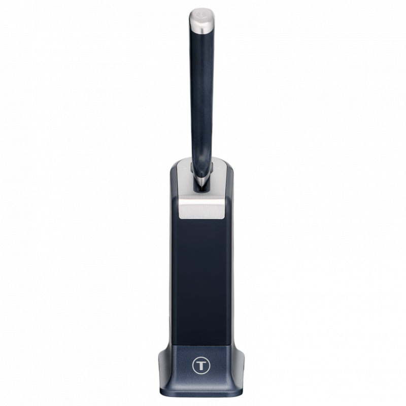 Μαχαίρι κουζίνας Tefal K297S244, 20 cm, Ανοξείδωτο ατσάλι, Βάση με ενσωματωμένο ακονιστήρι, Προστατευτικό για τα δάχτυλα, Μαύρο