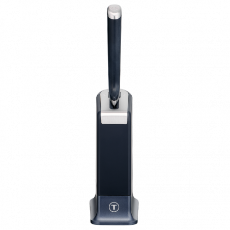 Μαχαίρι κουζίνας Tefal K297S244, 20 cm, Ανοξείδωτο ατσάλι, Βάση με ενσωματωμένο ακονιστήρι, Προστατευτικό για τα δάχτυλα, Μαύρο