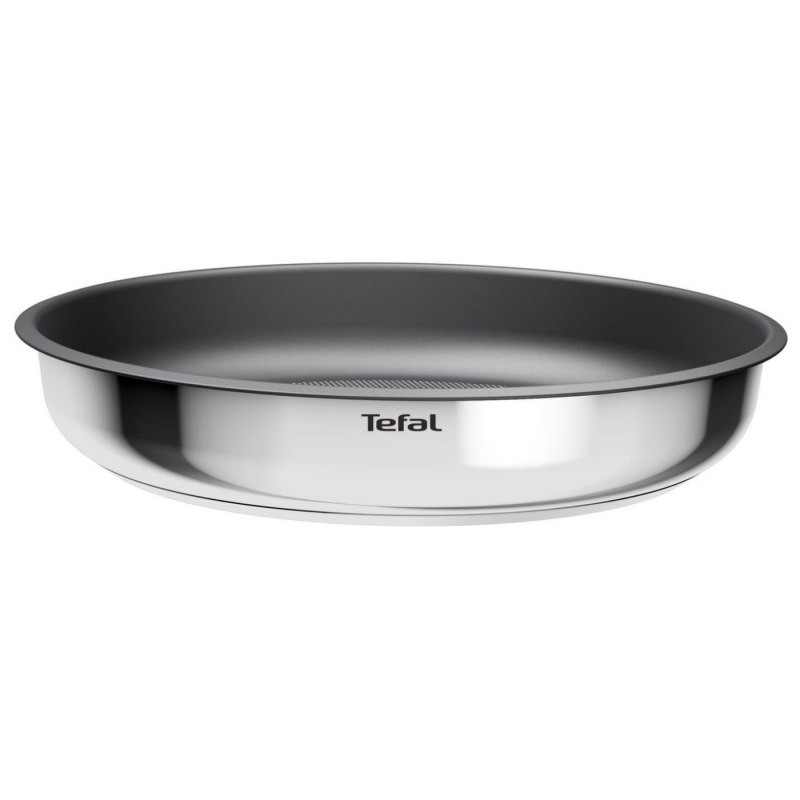 Σετ τηγάνια και κατσαρόλες Tefal L881S504, 5 τεμάχια, Ανοξείδωτο ατσάλι, Αντικολλητική επίστρωση τιτανίου, Φούρνος έως 250°C, Αφαιρούμενη λαβή, Επαγωγική εστία, Ανοξείδωτο