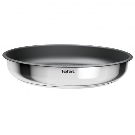 Σετ τηγάνια και κατσαρόλες Tefal L881S504, 5 τεμάχια, Ανοξείδωτο ατσάλι, Αντικολλητική επίστρωση τιτανίου, Φούρνος έως 250°C, Αφαιρούμενη λαβή, Επαγωγική εστία, Ανοξείδωτο