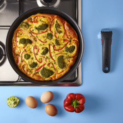 Σετ τηγάνια Tefal Ingenio Easy Cook & Clean L1539053, 10 τεμάχια, Αφαιρούμενες λαβές, Αντικολλητική επίστρωση, Thermo Signal, Μαύρο