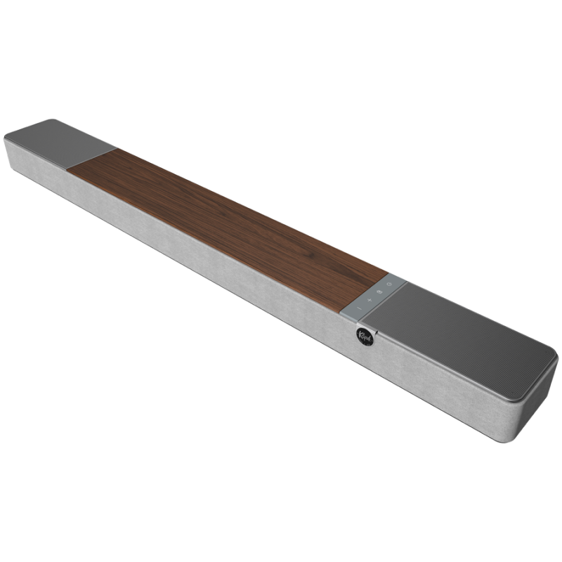 Ηχομπάρα Klipsch Flexus Core 200 Walnut, 185W RMS, 111,8 cm, Dolby Atmos, Upfiring ηχεία, Ξύλο καρυδιάς/γκρι