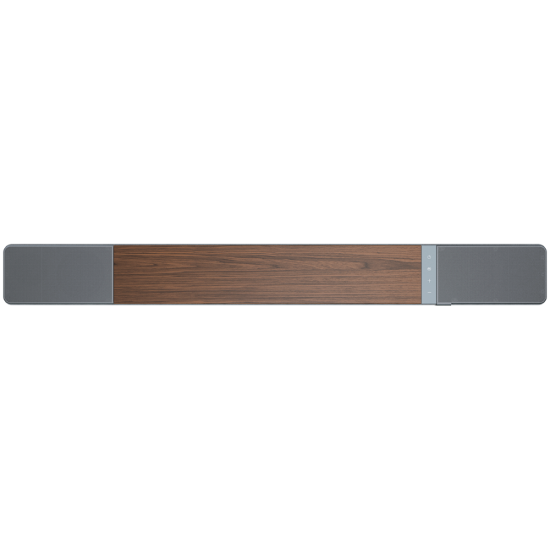 Ηχομπάρα Klipsch Flexus Core 200 Walnut, 185W RMS, 111,8 cm, Dolby Atmos, Upfiring ηχεία, Ξύλο καρυδιάς/γκρι