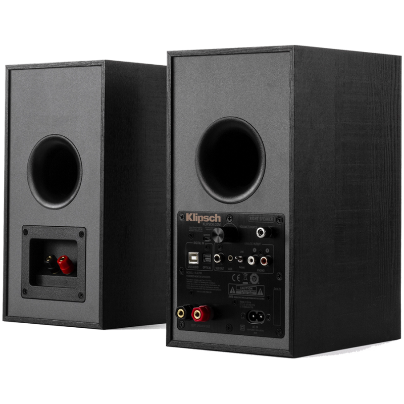 Ηχεία Klipsch R-41PM, 70W RMS, Tractrix Horn, Bluetooth, Προενισχυτής φωνογράφου, USB-B, Οπτική είσοδος, Μαύρο
