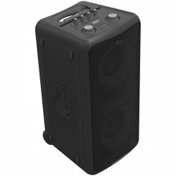 Φορητό ηχοσύστημα Klipsch Miami Black, 18 ώρες, 5000 mAh, Bluetooth 5.2, AUX, USB, Daisy Chain, Ultra Bass, Party Link, Karaoke, Μικρόφωνο, Μαύρο