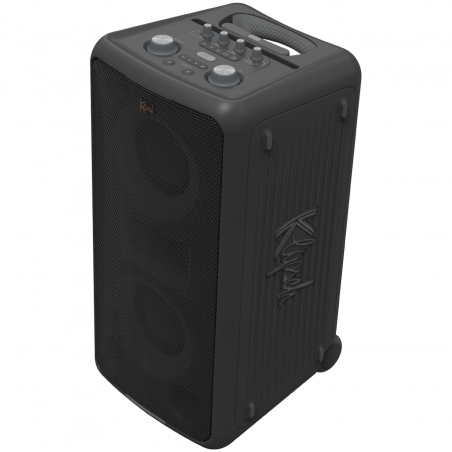 Φορητό ηχοσύστημα Klipsch Miami Black, 18 ώρες, 5000 mAh, Bluetooth 5.2, AUX, USB, Daisy Chain, Ultra Bass, Party Link, Karaoke, Μικρόφωνο, Μαύρο