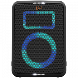 Φορητό ηχοσύστημα Klipsch Vegas Black, 4400 mAh, 12 ώρες, Bluetooth 5.2, AUX, USB, Μικρόφωνο, Ultra Bass, Party Link, Φωτεινά εφέ RGB, Εφαρμογή για κινητά, Μαύρο