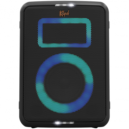 Φορητό ηχοσύστημα Klipsch Vegas Black, 4400 mAh, 12 ώρες, Bluetooth 5.2, AUX, USB, Μικρόφωνο, Ultra Bass, Party Link, Φωτεινά εφέ RGB, Εφαρμογή για κινητά, Μαύρο