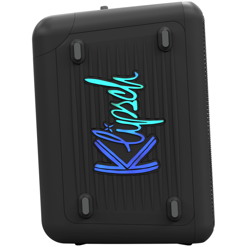 Φορητό ηχοσύστημα Klipsch Vegas Black, 4400 mAh, 12 ώρες, Bluetooth 5.2, AUX, USB, Μικρόφωνο, Ultra Bass, Party Link, Φωτεινά εφέ RGB, Εφαρμογή για κινητά, Μαύρο