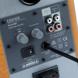 Ηχεία Edifier R1010BT BR, 24W RMS, 2x RCA, Bluetooth 5.1, 4 ηχεία, Μεταξωτή μεμβράνη, Ξύλινο περίβλημα, Ενεργά, Καφέ