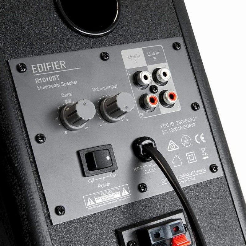 Ηχεία Edifier R1010BT BL, 24W RMS, 2x RCA, Bluetooth 5.1, 4 ηχεία, Μεταξωτή μεμβράνη, Ξύλινο περίβλημα, Ενεργά, Μαύρο