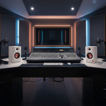 Ηχεία Edifier MR3 WH, 36W RMS, BT V5.4, RCA, AUX, Hi-Res, ConneX, Ενεργά, Ρυθμίσεις ακουστικής, Λευκό