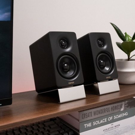 Ηχεία Edifier M60 BL, 66W RMS, Bluetooth V5.3, Hi-Res & Hi-Res, DSP, USB-C, 3.5 AUX, ConneX, Χειροποίητο περίβλημα, Μαύρο