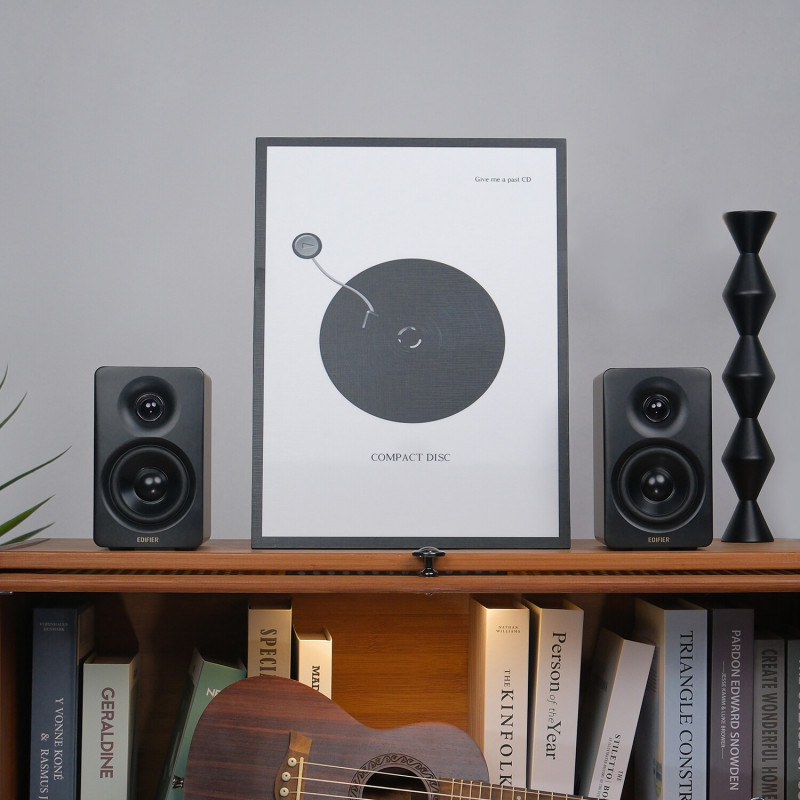 Ηχεία Edifier M60 BL, 66W RMS, Bluetooth V5.3, Hi-Res & Hi-Res, DSP, USB-C, 3.5 AUX, ConneX, Χειροποίητο περίβλημα, Μαύρο