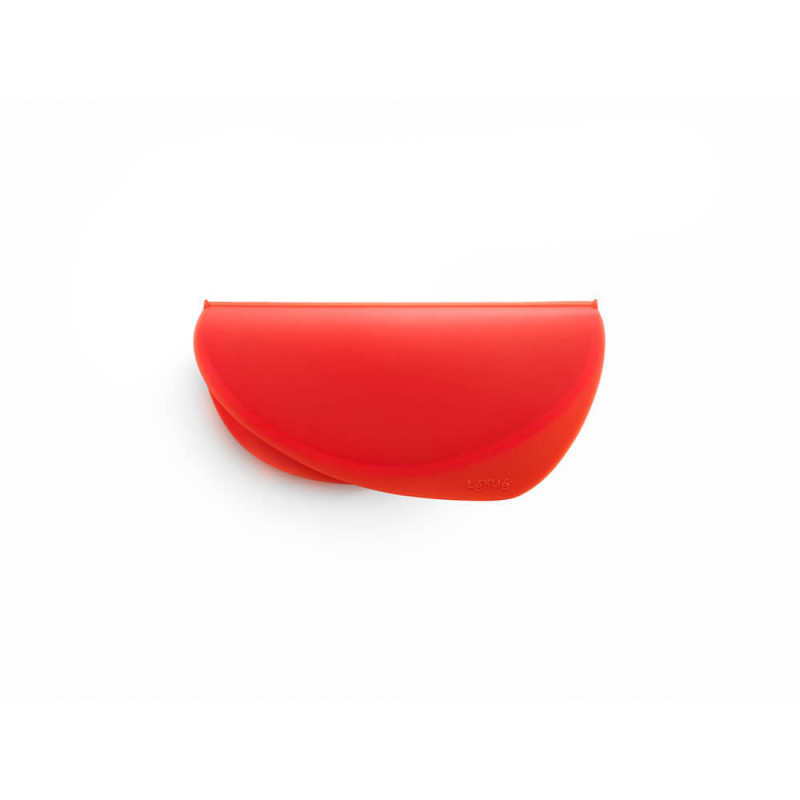 Σκεύος για την παρασκευή ομελέτας στο φούρνο μικροκυμάτων Lekue 1009029, 23x10x3,5 cm, πλατινένιο σιλικόνη, από -60 έως +220C, διαφανές/κόκκινο