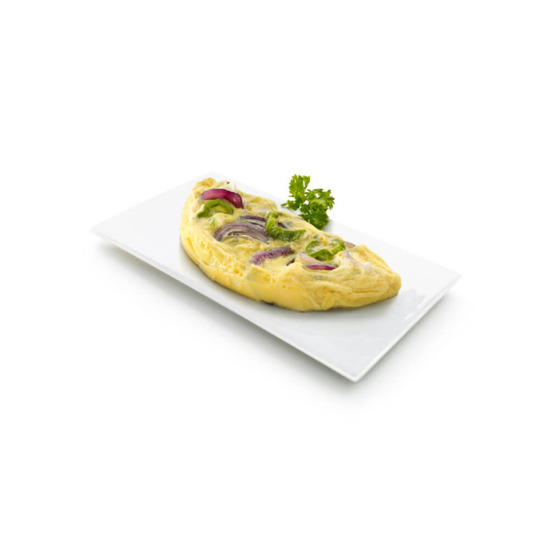 Σκεύος για την παρασκευή ομελέτας στο φούρνο μικροκυμάτων Lekue 1009029, 23x10x3,5 cm, πλατινένιο σιλικόνη, από -60 έως +220C, διαφανές/κόκκινο