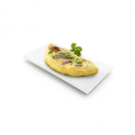 Σκεύος για την παρασκευή ομελέτας στο φούρνο μικροκυμάτων Lekue 1009029, 23x10x3,5 cm, πλατινένιο σιλικόνη, από -60 έως +220C, διαφανές/κόκκινο