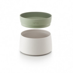 Κύπελλο για μαγείρεμα ρυζιού και κινόα στο φούρνο μικροκυμάτων Lekue 1009033, 1 λίτρο, έως 4 μερίδες, 17,8x13 cm, -20 έως +100C, λευκό/πράσινο