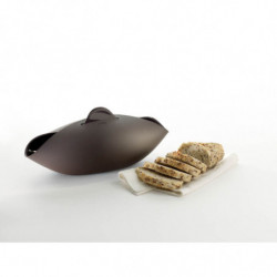 Σκεύος για την παρασκευή και το ψήσιμο ψωμιού Lekue 1009036, 24x20x9,5 εκ., 300 ml, πλατινένιο σιλικόνη, -60 +220°C, μαύρο