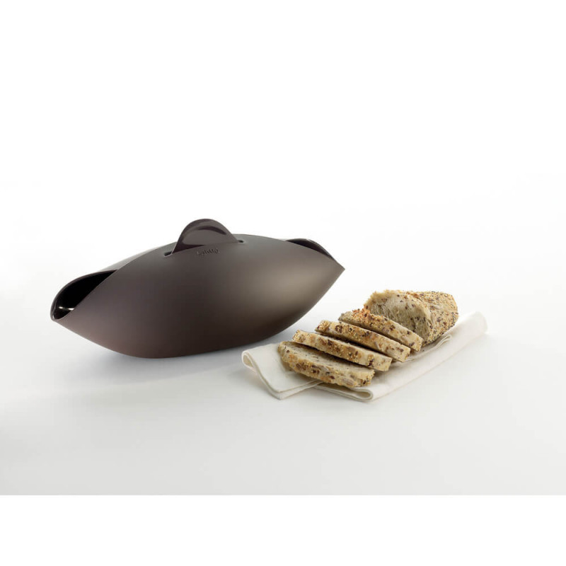 Σκεύος για την παρασκευή και το ψήσιμο ψωμιού Lekue 1009036, 24x20x9,5 εκ., 300 ml, πλατινένιο σιλικόνη, -60 +220°C, μαύρο