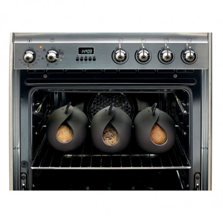 Σκεύος για την παρασκευή και το ψήσιμο ψωμιού Lekue 1009036, 24x20x9,5 εκ., 300 ml, πλατινένιο σιλικόνη, -60 +220°C, μαύρο