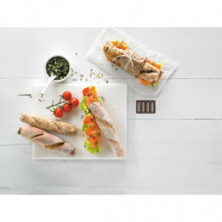 Φόρμα για ψήσιμο μπαγκέτας Lekue 1009039, 29x20x2 εκ., 600 ml, 4 διαμερίσματα, πλατινένιο σιλικόνη, από -60 έως +220C, καφέ