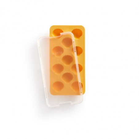 Μορφή για πάγο με καπάκι Lekue 1009041, 23х11,8х3,2 εκ., 11 μερίδες, -40 +60°C, Κίτρινο