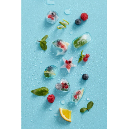 Μορφή για πάγο με καπάκι Lekue 1009041, 23х11,8х3,2 εκ., 11 μερίδες, -40 +60°C, Κίτρινο