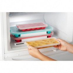 Μορφή για πάγο με καπάκι Lekue 1009041, 23х11,8х3,2 εκ., 11 μερίδες, -40 +60°C, Κίτρινο