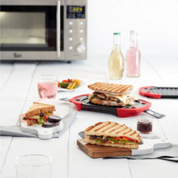 Σκεύος για ψήσιμο στο φούρνο μικροκυμάτων Lekue 1009081, 25,2x14,8x5,4 cm, πλατινένιο σιλικόνη, ατσάλι με αντικολλητική επίστρωση, από 0 έως +240C, κόκκινο